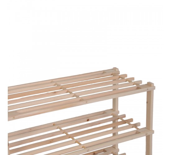 Παπουτσοθήκη Steper 9 ζευγών ξύλο ελάτου σε φυσική απόχρωση 64x26x48.5εκ Υλικό: FIR WOOD 408-000011