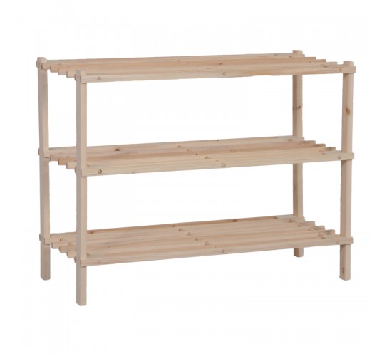 Παπουτσοθήκη Steper 9 ζευγών ξύλο ελάτου σε φυσική απόχρωση 64x26x48.5εκ Υλικό: FIR WOOD 408-000011