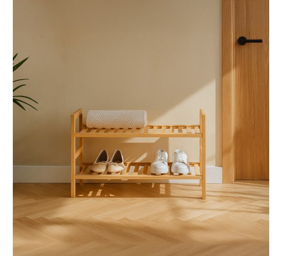 Παπουτσοθήκη Steper 8 ζευγών ξύλο ελάτου σε φυσική απόχρωση 71x26x40εκ Υλικό: FIR WOOD 408-000014