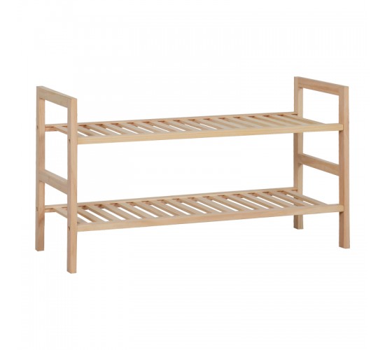 Παπουτσοθήκη Steper 8 ζευγών ξύλο ελάτου σε φυσική απόχρωση 71x26x40εκ Υλικό: FIR WOOD 408-000014