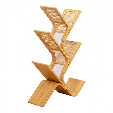 Βιβλιοθήκη Tome μπαμπού σε φυσική απόχρωση 63x20x92εκ Υλικό: BAMBOO 408-000018