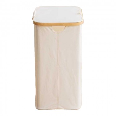 Καλάθι απλύτων Lodge μπαμπού-ύφασμα σε μπεζ απόχρωση 54x33x60εκ Υλικό: BAMBOO - CATIONIC FABRIC 408-000020