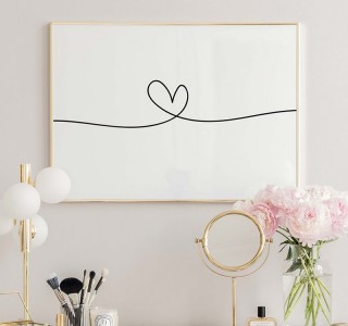 Πίνακας Heily με ψηφιακή εκτύπωση και πλαίσιο 48x1.5x33εκ Υλικό: SOLID WOOD - CARDBOARD 409-000001