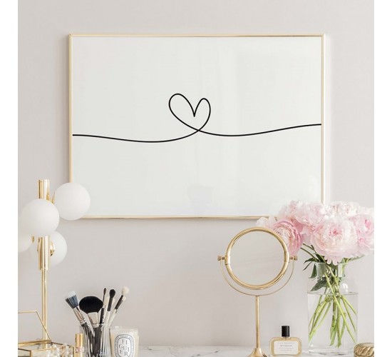 Πίνακας Heily με ψηφιακή εκτύπωση και πλαίσιο 48x1.5x33εκ Υλικό: SOLID WOOD - CARDBOARD 409-000001