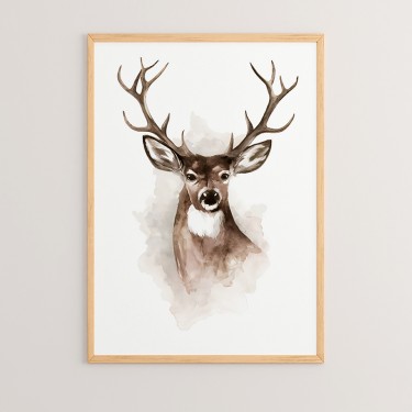 Πίνακας Deereby με ψηφιακή εκτύπωση και πλαίσιο 33x1.5x48εκ Υλικό: SOLID WOOD - CARDBOARD 409-000002