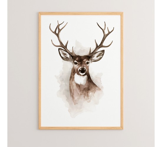 Πίνακας Deereby με ψηφιακή εκτύπωση και πλαίσιο 33x1.5x48εκ Υλικό: SOLID WOOD - CARDBOARD 409-000002