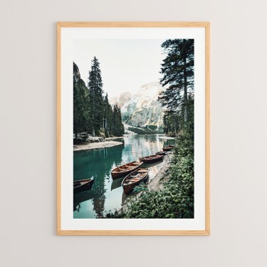 Πίνακας Lake με ψηφιακή εκτύπωση και πλαίσιο 33x1.5x48εκ Υλικό: SOLID WOOD - CARDBOARD 409-000008