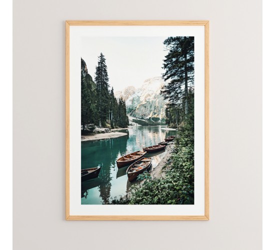 Πίνακας Lake με ψηφιακή εκτύπωση και πλαίσιο 33x1.5x48εκ Υλικό: SOLID WOOD - CARDBOARD 409-000008