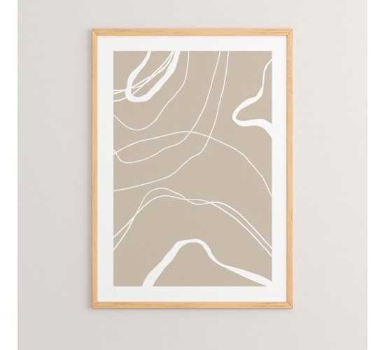 Πίνακας Grito με ψηφιακή εκτύπωση και πλαίσιο 33x1.5x48εκ Υλικό: SOLID WOOD - CARDBOARD 409-000016