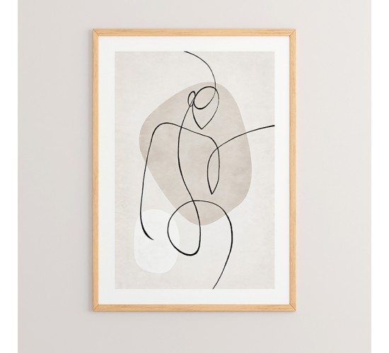 Πίνακας Revel με ψηφιακή εκτύπωση και πλαίσιο 33x1.5x48εκ Υλικό: SOLID WOOD - CARDBOARD 409-000026