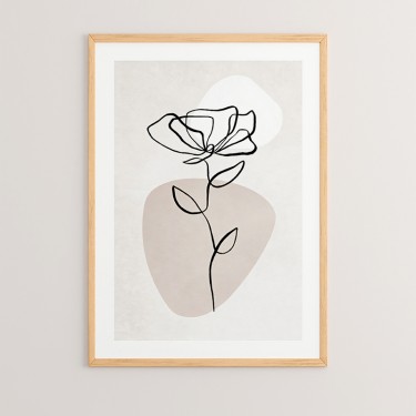 Πίνακας Bevo με ψηφιακή εκτύπωση και πλαίσιο 33x1.5x48εκ Υλικό: SOLID WOOD - CARDBOARD 409-000039