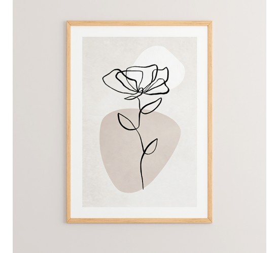 Πίνακας Bevo με ψηφιακή εκτύπωση και πλαίσιο 33x1.5x48εκ Υλικό: SOLID WOOD - CARDBOARD 409-000039