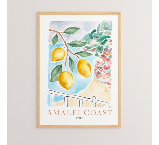 Πίνακας Lemonte με ψηφιακή εκτύπωση και πλαίσιο 33x1.5x48εκ Υλικό: SOLID WOOD - CARDBOARD 409-000041