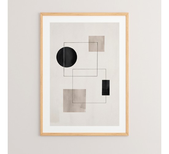 Πίνακας Squnto με ψηφιακή εκτύπωση και πλαίσιο 33x1.5x48εκ Υλικό: SOLID WOOD - CARDBOARD 409-000043