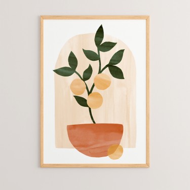 Πίνακας Otoben με ψηφιακή εκτύπωση και πλαίσιο 33x1.5x48εκ Υλικό: SOLID WOOD - CARDBOARD 409-000044