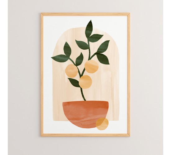 Πίνακας Otoben με ψηφιακή εκτύπωση και πλαίσιο 33x1.5x48εκ Υλικό: SOLID WOOD - CARDBOARD 409-000044