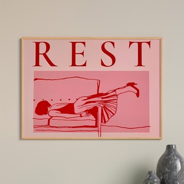 Πίνακας Restika με ψηφιακή εκτύπωση και πλαίσιο 48x1.5x33εκ Υλικό: SOLID WOOD - 3MM CARDBOARD 409-000062