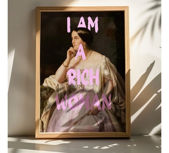 Πίνακας Richy με ψηφιακή εκτύπωση και πλαίσιο 33x1.5x48εκ Υλικό: SOLID WOOD - 3MM CARDBOARD 409-000071