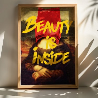 Πίνακας Loveser με ψηφιακή εκτύπωση και πλαίσιο 33x1.5x48εκ Υλικό: SOLID WOOD - 3MM CARDBOARD 409-000078