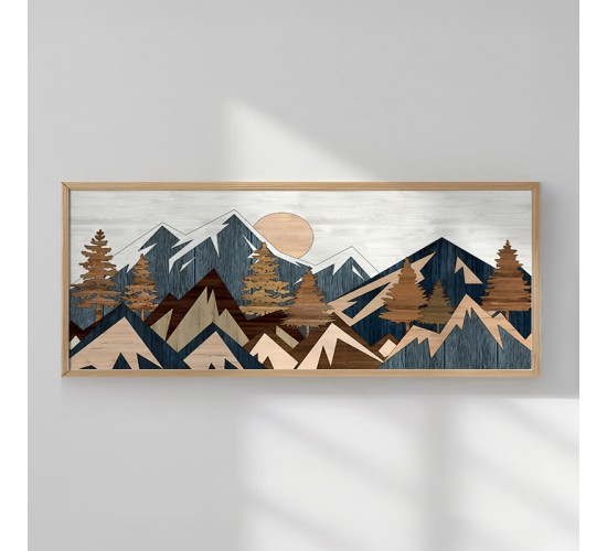 Πίνακας Kalef με ψηφιακή εκτύπωση και πλαίσιο 120x2x50εκ Υλικό: SOLID WOOD - 3MM CARDBOARD 409-000081