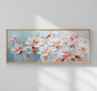 Πίνακας Flowery με ψηφιακή εκτύπωση και πλαίσιο 120x2x50εκ Υλικό: SOLID WOOD - 3 MM MDF 409-000084