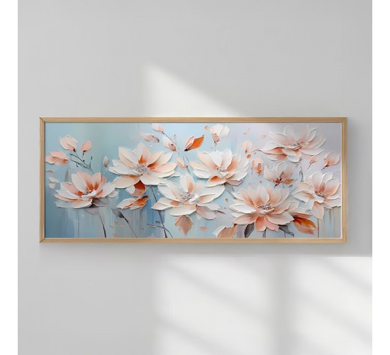 Πίνακας Flowery με ψηφιακή εκτύπωση και πλαίσιο 120x2x50εκ Υλικό: SOLID WOOD - 3 MM MDF 409-000084