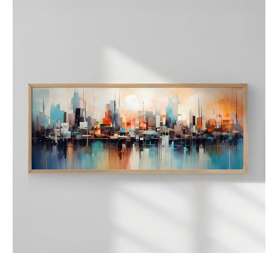 Πίνακας Xenbo με ψηφιακή εκτύπωση και πλαίσιο 120x2x50εκ Υλικό: SOLID WOOD - 3MM MDF 409-000091