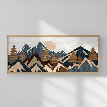 Πίνακας Uelia με ψηφιακή εκτύπωση και πλαίσιο 70x2x33εκ Υλικό: SOLID WOOD - 3MM CARDBOARD 409-000105