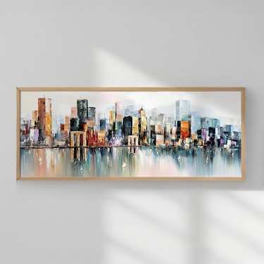 Πίνακας Teria με ψηφιακή εκτύπωση και πλαίσιο 70x2x33εκ Υλικό: SOLID WOOD - 3MM CARDBOARD 409-000108