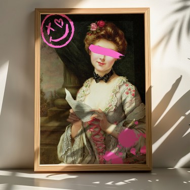 Πίνακας Elenda με ψηφιακή εκτύπωση και πλαίσιο 50x2x70εκ Υλικό: SOLID WOOD - 3MM CARDBOARD 409-000120