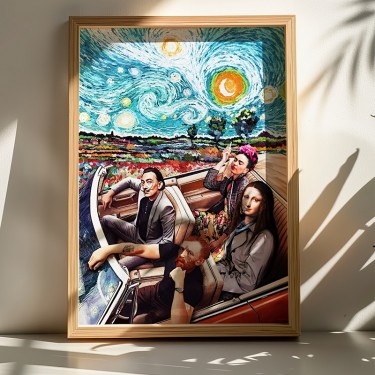 Πίνακας Heavento με ψηφιακή εκτύπωση και πλαίσιο 50x2x70εκ Υλικό: SOLID WOOD - 3MM CARDBOARD 409-000122