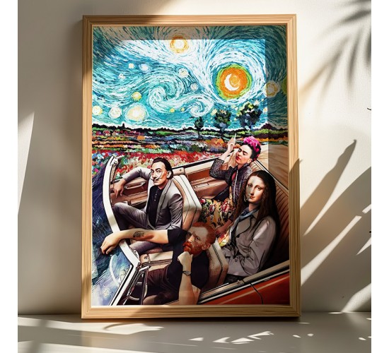 Πίνακας Heavento με ψηφιακή εκτύπωση και πλαίσιο 50x2x70εκ Υλικό: SOLID WOOD - 3MM CARDBOARD 409-000122