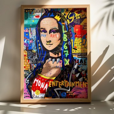 Πίνακας Monda με ψηφιακή εκτύπωση και πλαίσιο 50x2x70εκ Υλικό: SOLID WOOD - 3MM CARDBOARD 409-000123