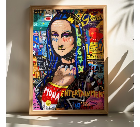 Πίνακας Monda με ψηφιακή εκτύπωση και πλαίσιο 50x2x70εκ Υλικό: SOLID WOOD - 3MM CARDBOARD 409-000123