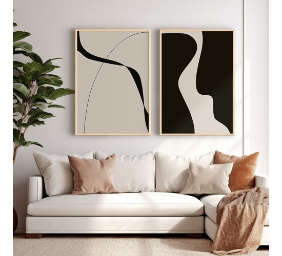 Πίνακας Geremy δίπτυχος με ψηφιακή εκτύπωση και πλαίσιο 33x1.5x48εκ Υλικό: SOLID WOOD - 3MM CARDBOARD 409-000131