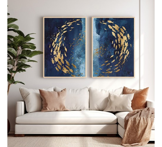 Πίνακας Bencia δίπτυχος με ψηφιακή εκτύπωση και πλαίσιο 33x1.5x48εκ Υλικό: SOLID WOOD - 3MM CARDBOARD 409-000135