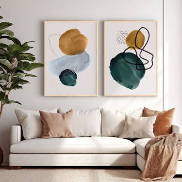 Πίνακας Cerzen δίπτυχος με ψηφιακή εκτύπωση και πλαίσιο 33x1.5x48εκ Υλικό: SOLID WOOD - 3MM CARDBOARD 409-000137