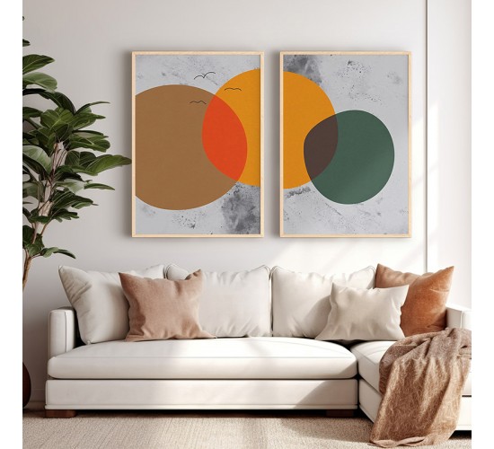 Πίνακας Derdia δίπτυχος με ψηφιακή εκτύπωση και πλαίσιο 33x1.5x48εκ Υλικό: SOLED WOOD - 3MM CARDBOARD 409-000138