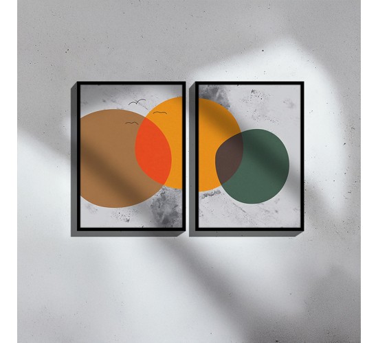 Πίνακας Derdia I δίπτυχος με ψηφιακή εκτύπωση και πλαίσιο 33x1.5x48εκ Υλικό: SOLID WOOD - 3MM CARDBOARD 409-000139