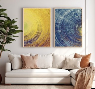 Πίνακας Yeloblu δίπτυχος με ψηφιακή εκτύπωση και πλαίσιο 33x1.5x48εκ Υλικό: SOLID WOOD - 3MM CARDBOARD 409-000140