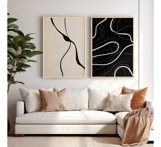 Πίνακας Bennez δίπτυχος με ψηφιακή εκτύπωση και πλαίσιο 33x1.5x48εκ Υλικό: SOLID WOOD - 3MM CARDBOARD 409-000141