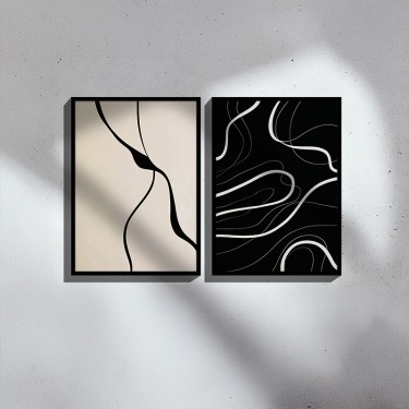 Πίνακας Bennez I δίπτυχος με ψηφιακή εκτύπωση και πλαίσιο 33x1.5x48εκ Υλικό: SOLID WOOD - 3MM CARDBOARD 409-000142