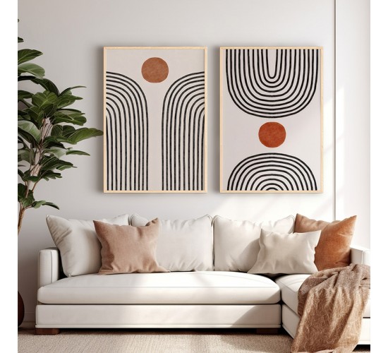 Πίνακας Memoz δίπτυχος με ψηφιακή εκτύπωση και πλαίσιο 33x1.5x48εκ Υλικό: SOLID WOOD - 3MM CARDBOARD 409-000143