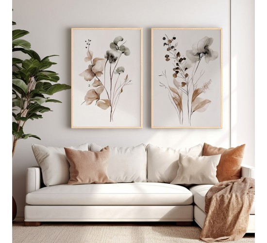 Πίνακας Jackel δίπτυχος με ψηφιακή εκτύπωση και πλαίσιο 33x1.5x48εκ Υλικό: SOLID WOOD - 3MM CARDBOARD 409-000146