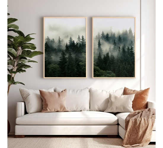 Πίνακας Turiko δίπτυχος με ψηφιακή εκτύπωση και πλαίσιο 33x1.5x48εκ Υλικό: SOLID WOOD - 3MM CARDBOARD 409-000149