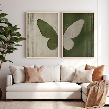 Πίνακας Obsen δίπτυχος με ψηφιακή εκτύπωση και πλαίσιο 33x1.5x48εκ Υλικό: SOLID WOOD - 3MM CARDBOARD 409-000150