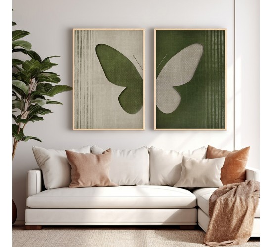 Πίνακας Obsen δίπτυχος με ψηφιακή εκτύπωση και πλαίσιο 33x1.5x48εκ Υλικό: SOLID WOOD - 3MM CARDBOARD 409-000150