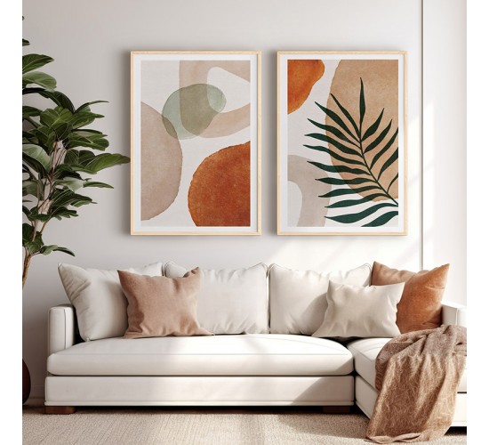 Πίνακας Nefel δίπτυχος με ψηφιακή εκτύπωση και πλαίσιο 33x1.5x48εκ Υλικό: SOLID WOOD - 3MM CARDBOARD 409-000151