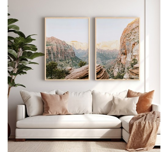 Πίνακας Secrea δίπτυχος με ψηφιακή εκτύπωση και πλαίσιο 33x1.5x48εκ Υλικό: SOLID WOOD - 3MM CARDBOARD 409-000156