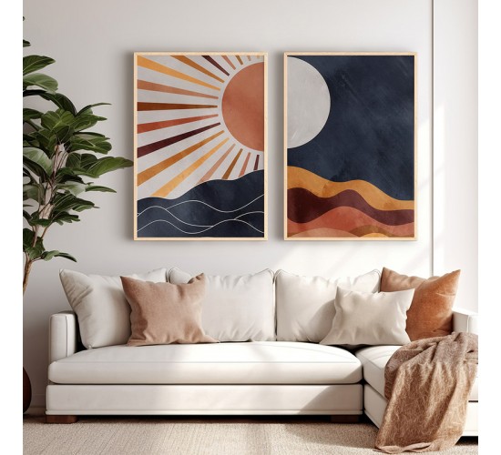 Πίνακας Pequa δίπτυχος με ψηφιακή εκτύπωση και πλαίσιο 33x1.5x48εκ Υλικό: SOLID WOOD - 3MM CARDBOARD 409-000158